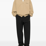Tan coats, full body view
