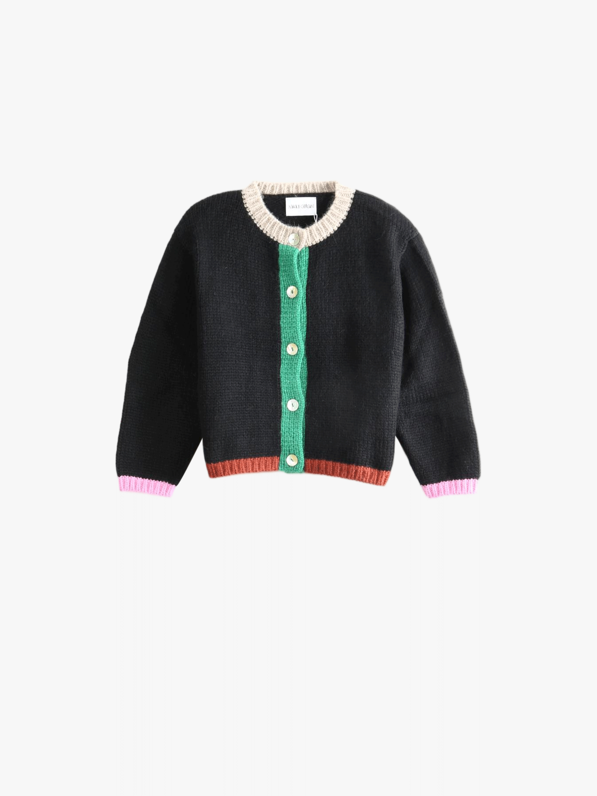 Black knitwear, front view