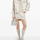 Tan knitwears, full body view