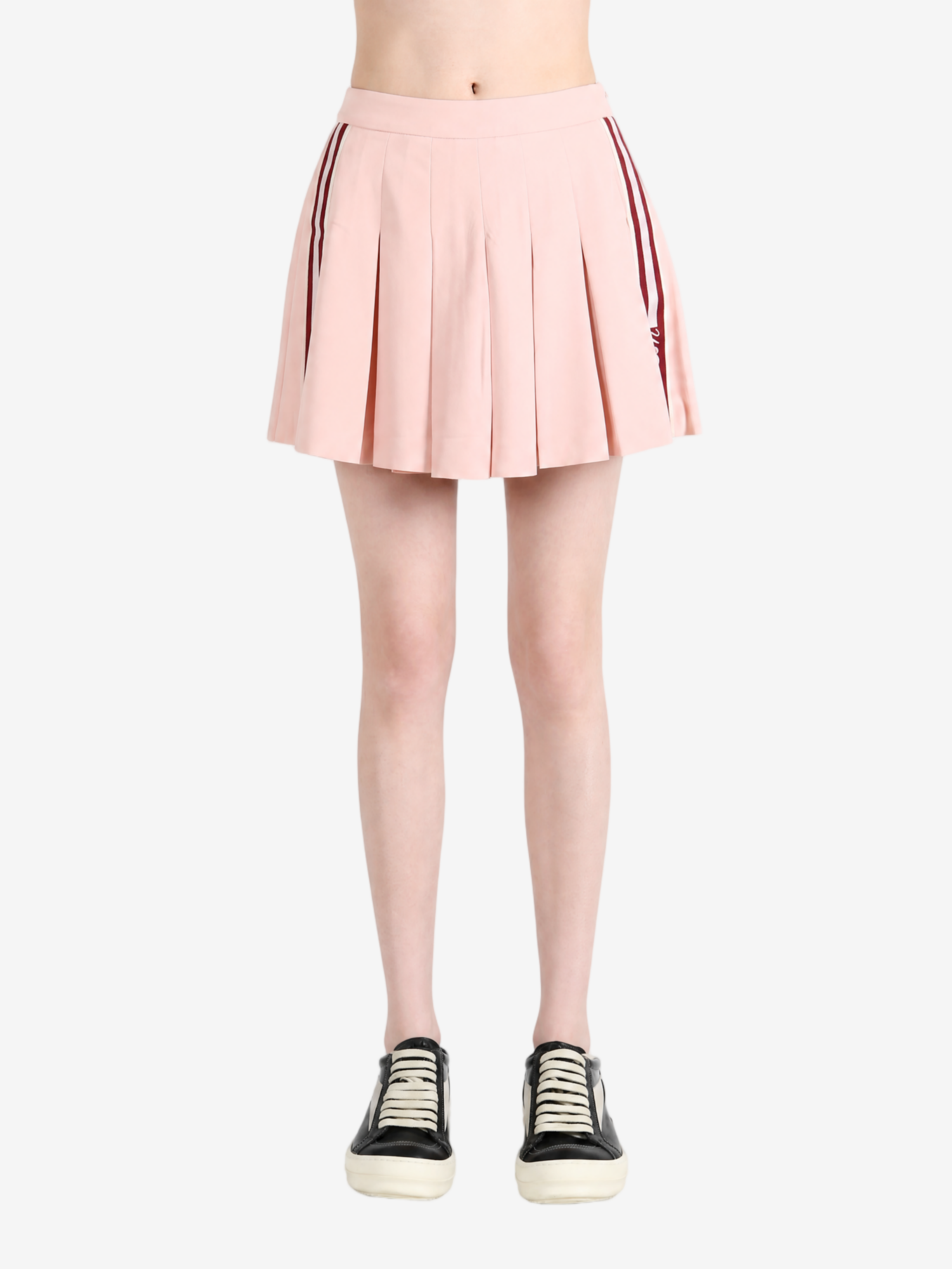 Pink skirt, full body view