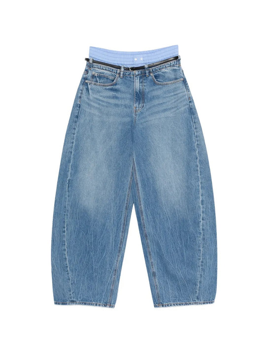 Blue jeans, front view