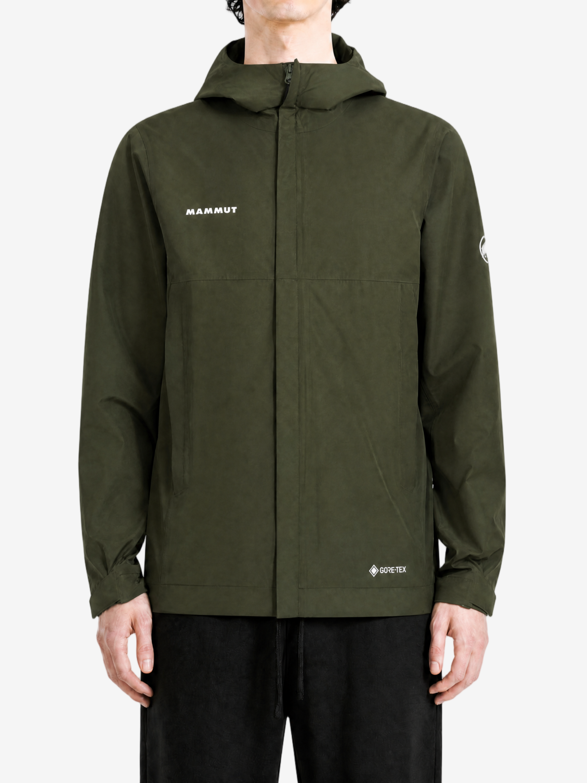 Green jacket, full body view