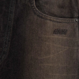 Close up of Black pants, showing texture of the cotton fabric