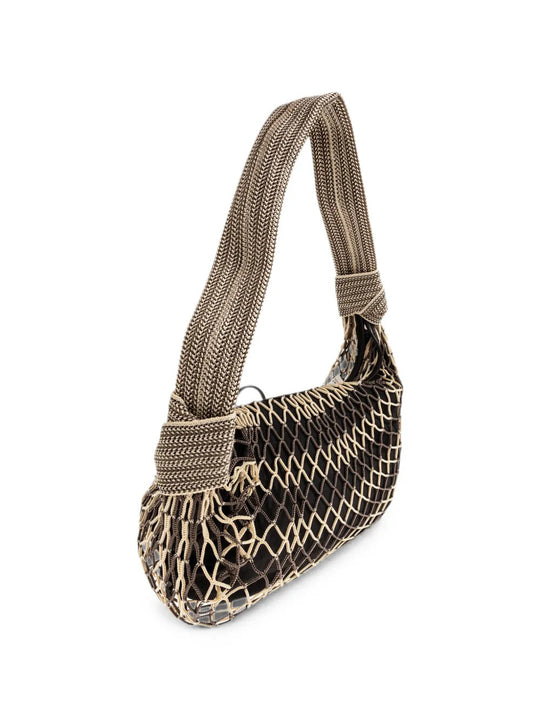 Tan bag, front view