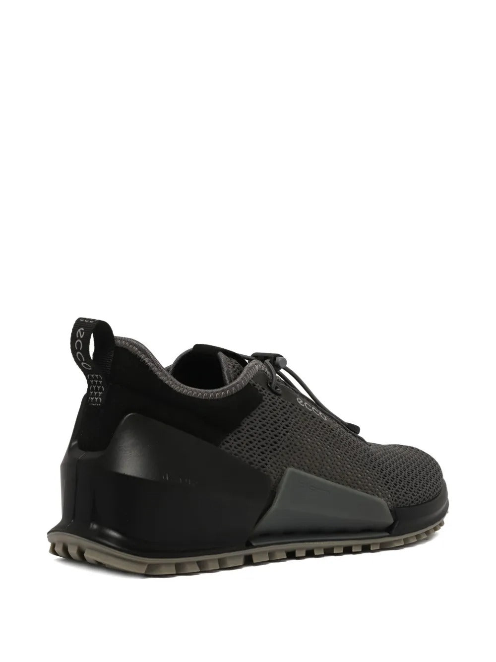 Black sneaker, back view