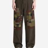 Brown jeans, full body view