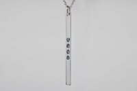 PARTS OF FOUR - Plate Necklace (1.6 CT, 4 Blue Sapphire Faceted Slab, Half, PA+SAF)