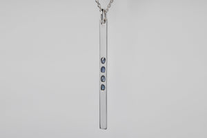 PARTS OF FOUR - Plate Necklace (1.6 CT, 4 Blue Sapphire Faceted Slab, Half, PA+SAF)