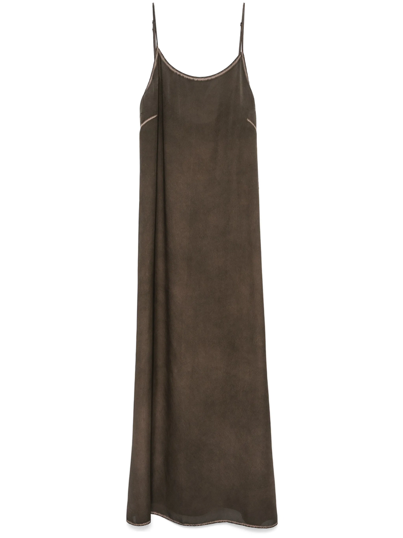 Brown camisole dress, front view