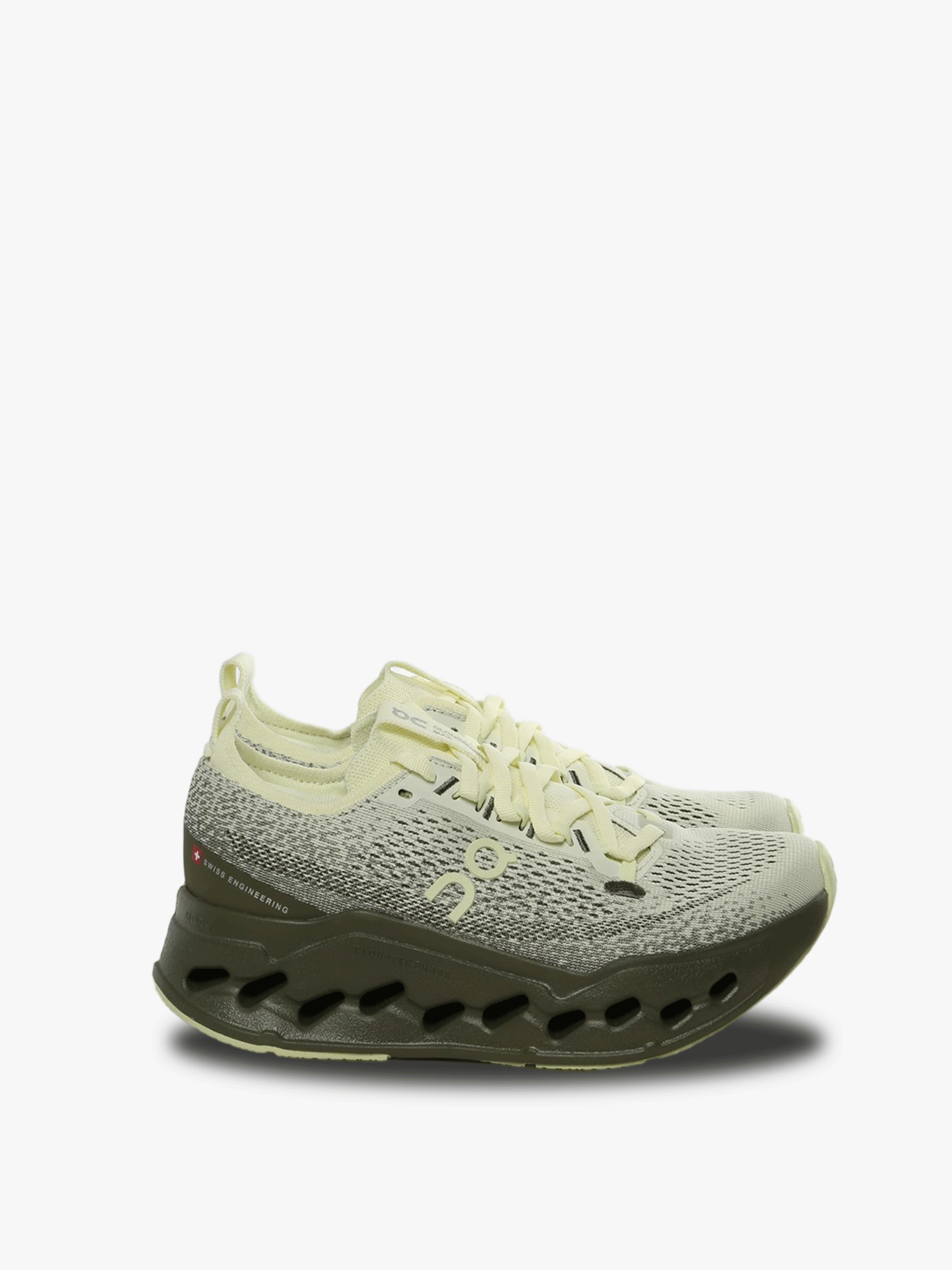 Green sneakers, front view