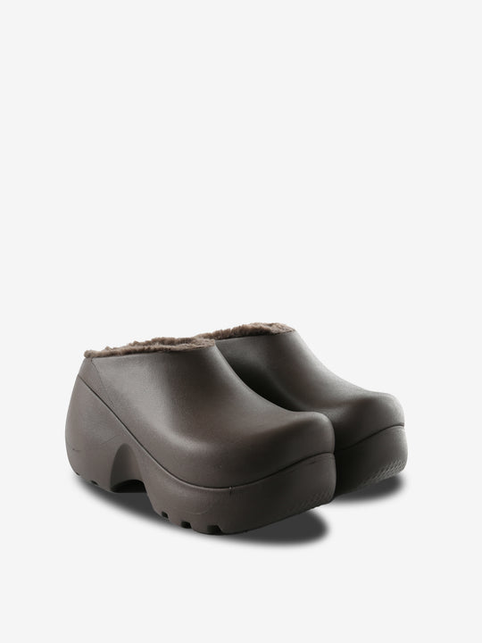 Brown shoes,side view