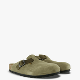 Green sandals, front view