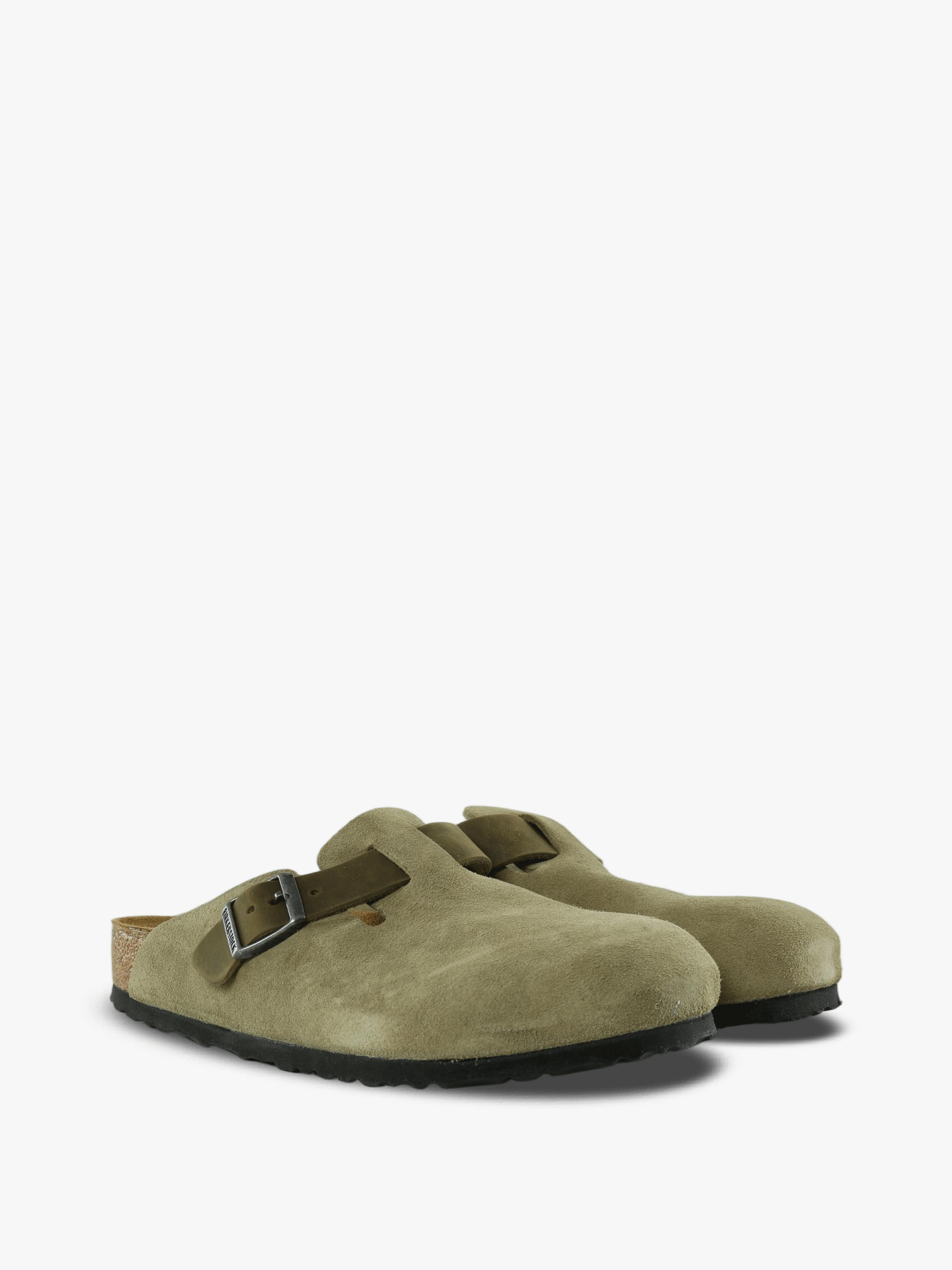 Green sandals, front view