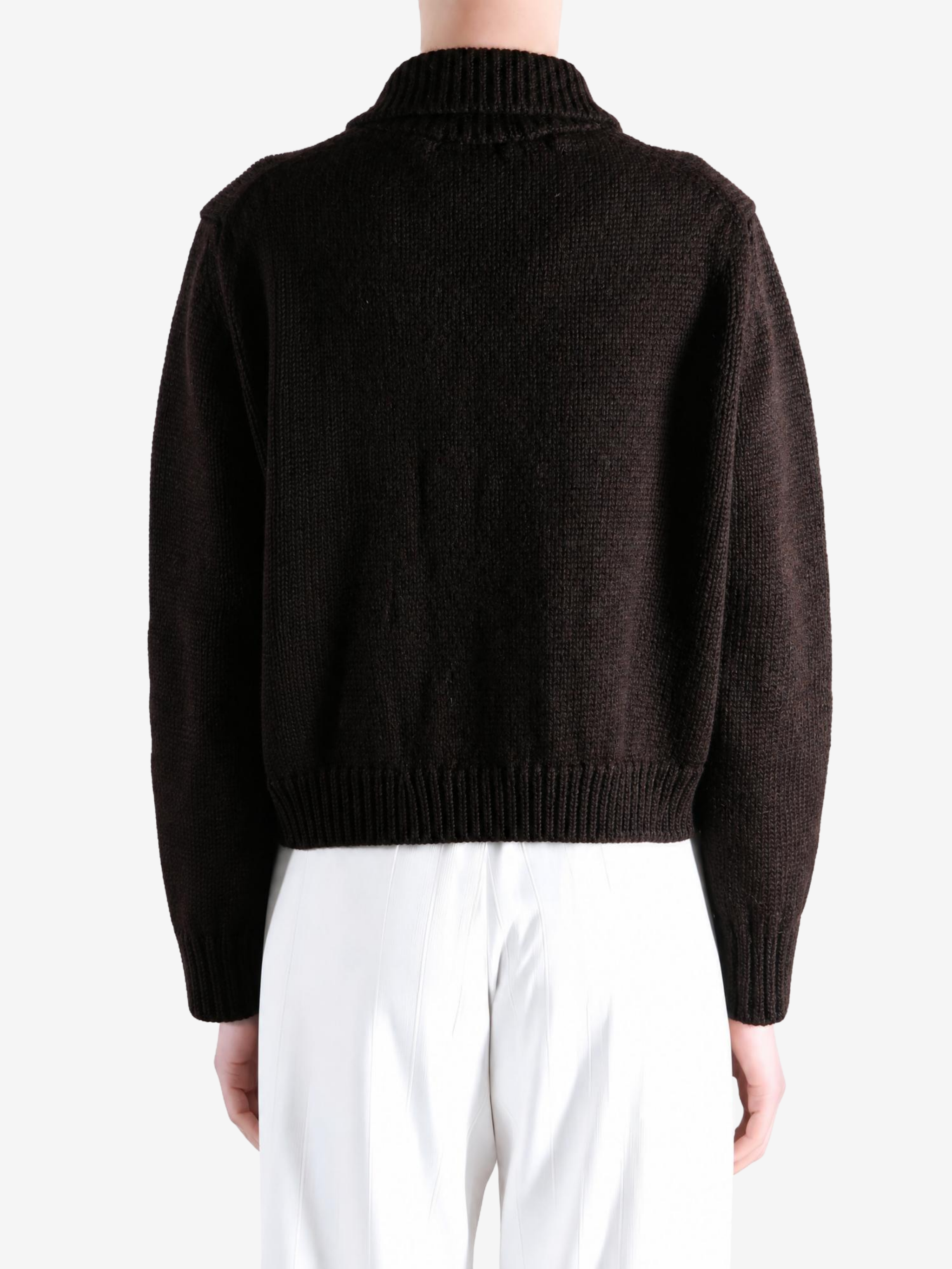 Brown knitwear, front view