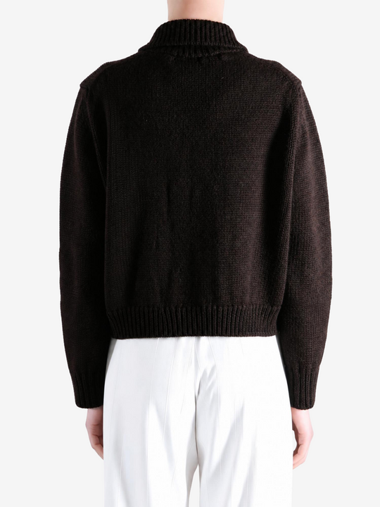 Brown knitwear, front view