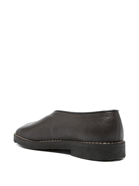 Brown sandals, side view