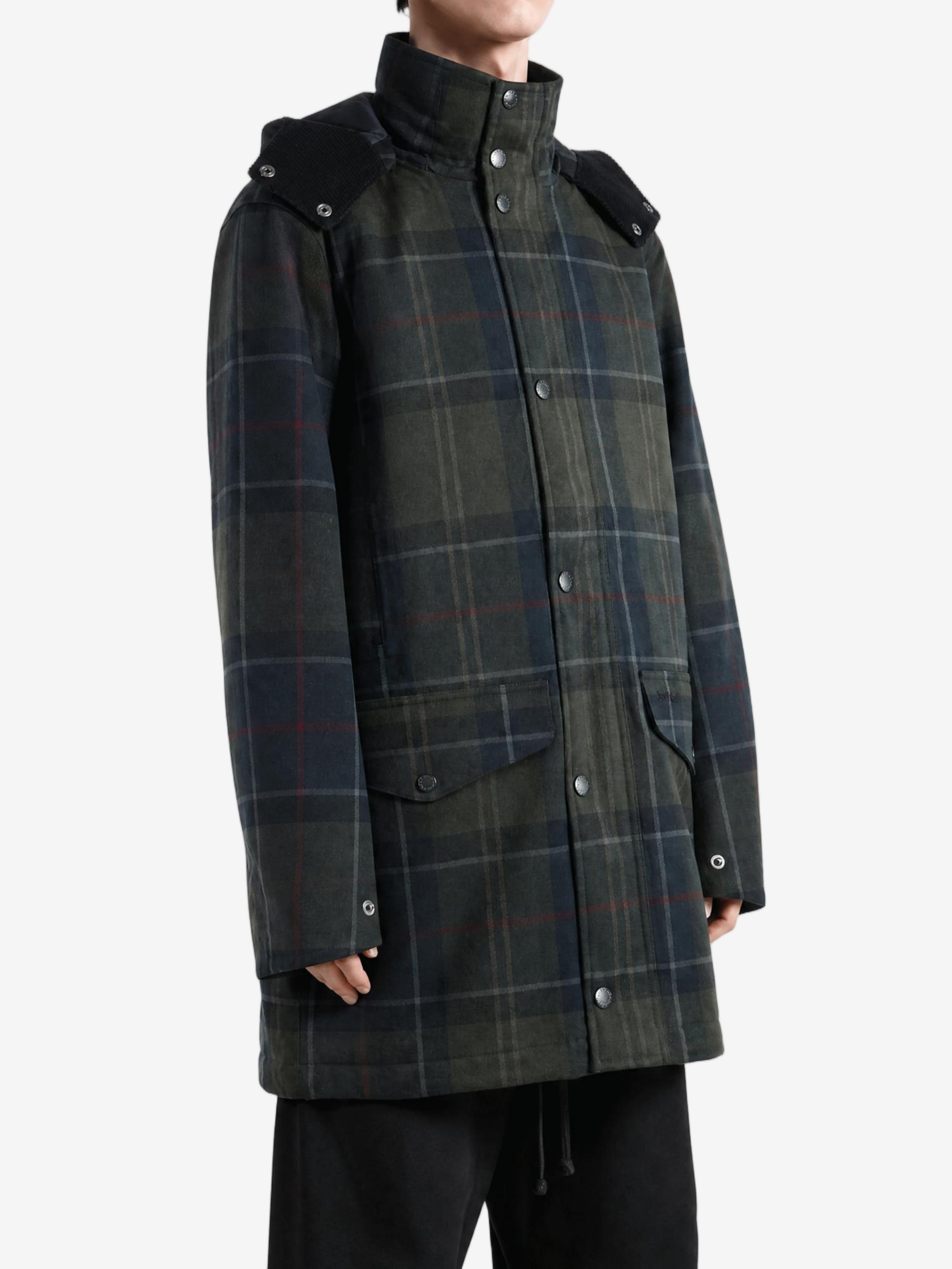 Green jacket, full body view
