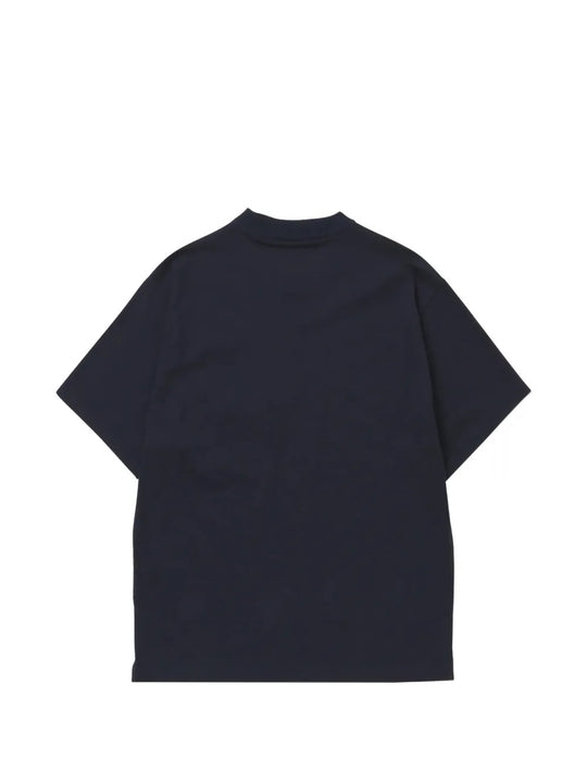 Navy t-shirt, back view