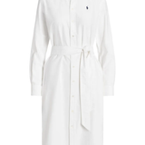 White shirtdress, front view