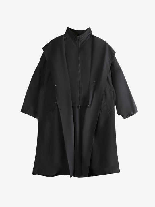 Black coat, front view