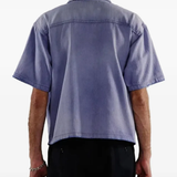 Blue shirt, full body view
