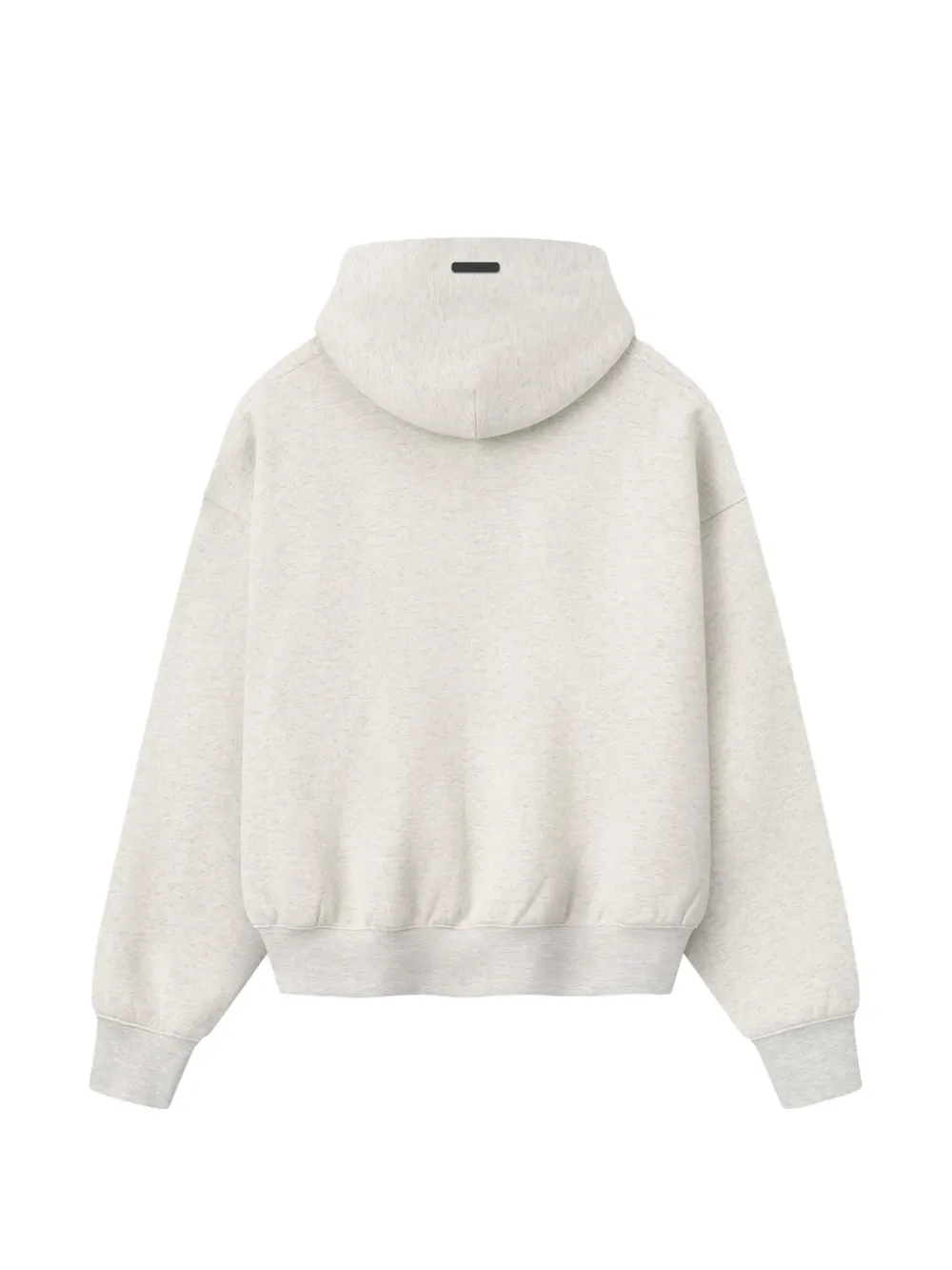 Grey hoodie, back view