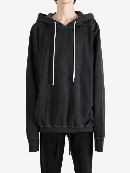 Black hoodie, full body view
