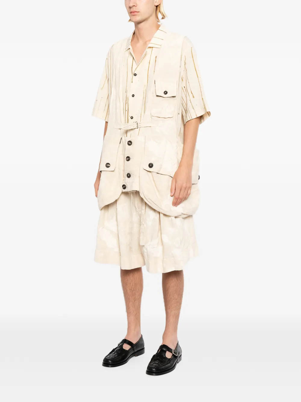 Tan jacket, full body view