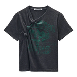 Black t-shirt, front view