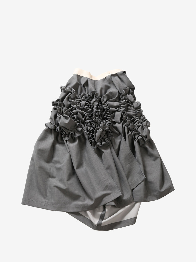 COMME DES GARCONS TAO - Women Drawstring Waist Ruffle Trimmed Skirt