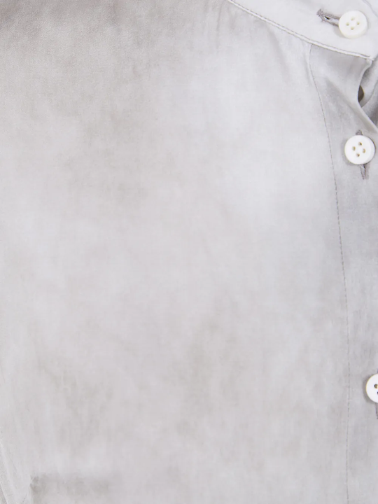 Close up of Grey tops,showing texture of the silk fabric
