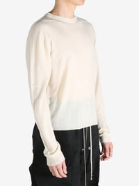 RICK OWENS - Men Cropped Biker Round Neck Sweater