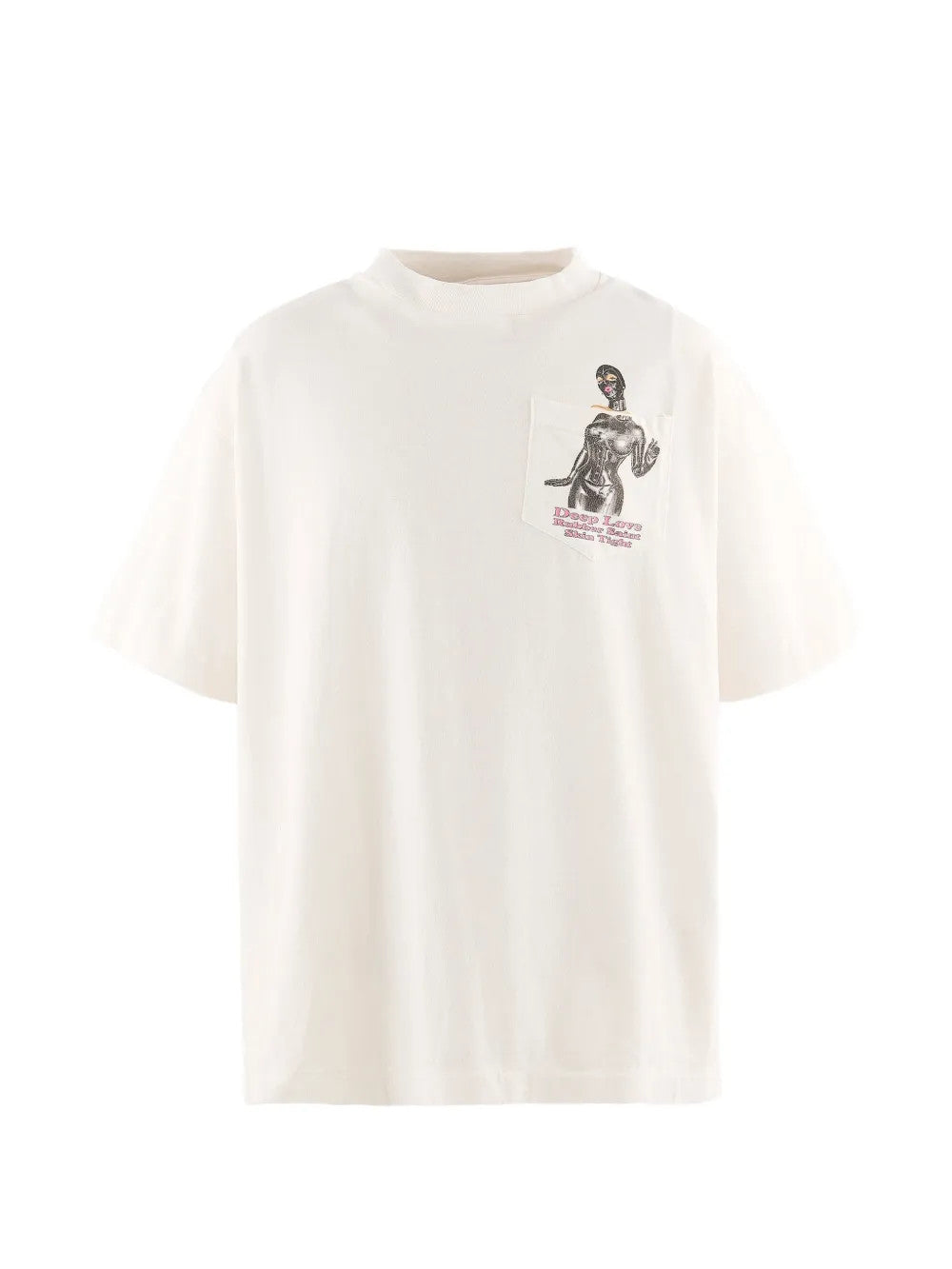 White t-shirt, front view