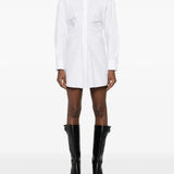 White shirts, full body view