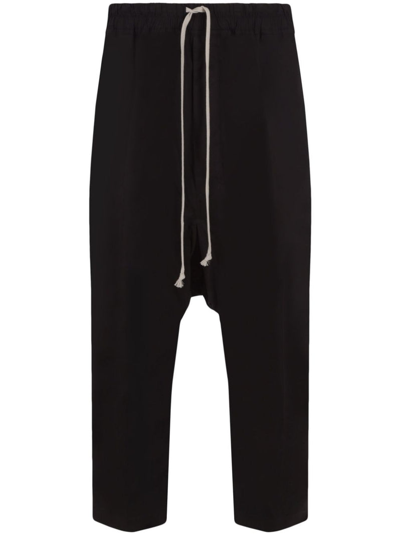 RICK OWENS - Men Drawstring Cropped Pantaloni