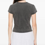 Black T-shirts, back view