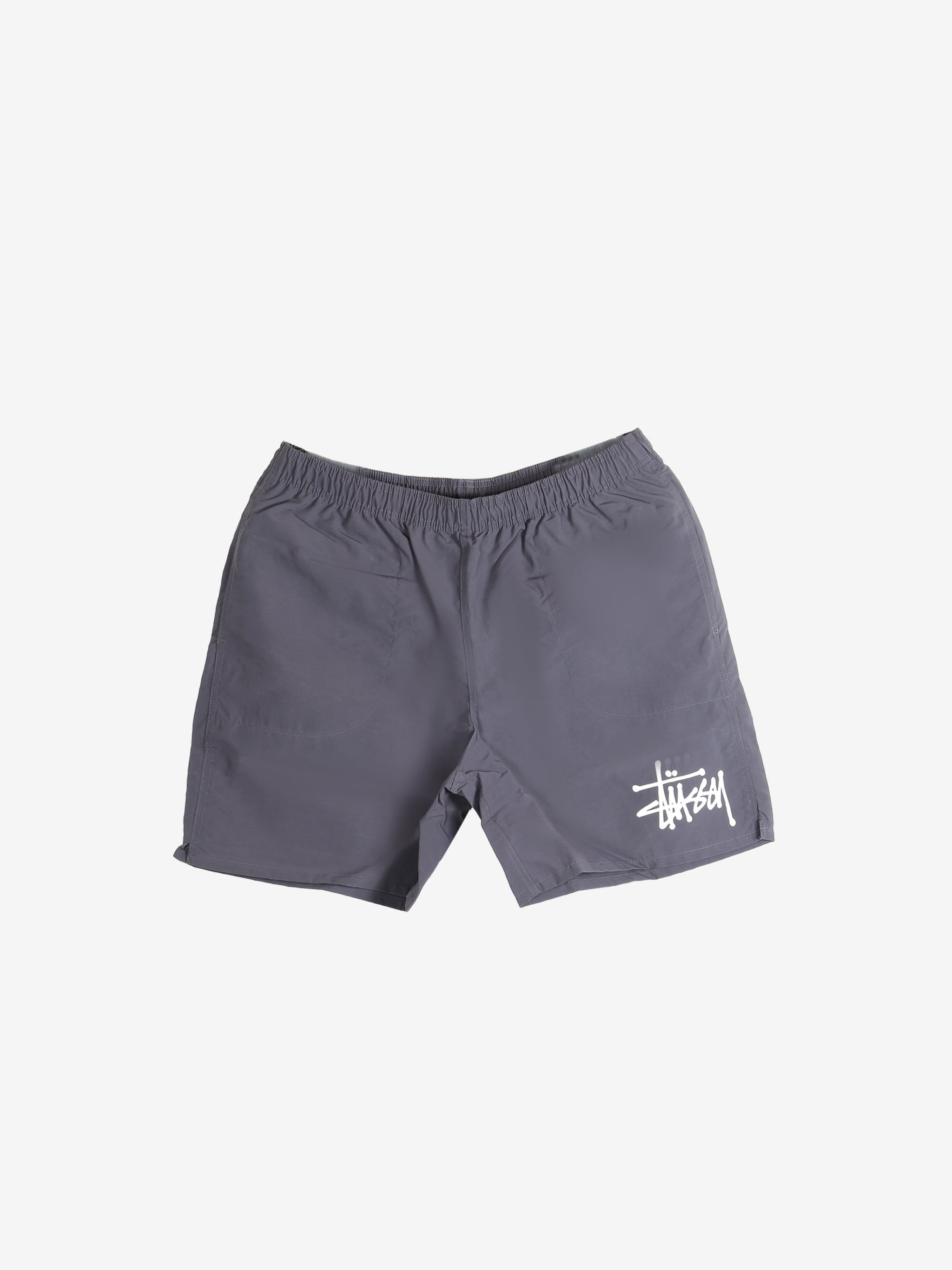 Grey short, front view