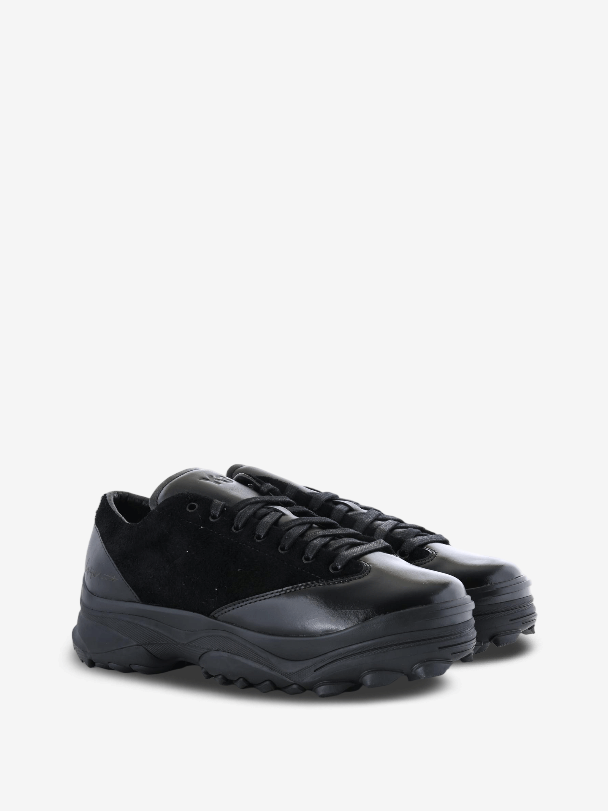 Black boots, front view