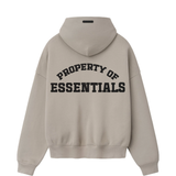 Tan hoodie, back view