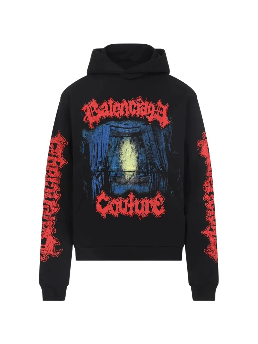 Black hoodie, front view