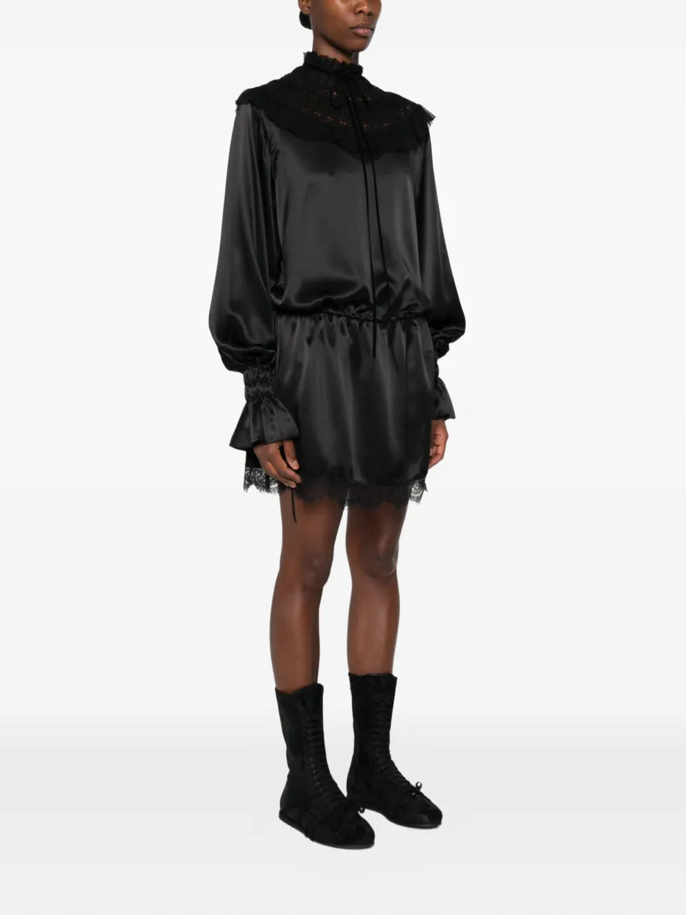 Black dress, full body view