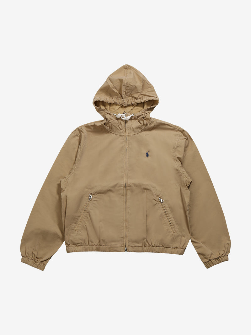 Tan jacket, front view