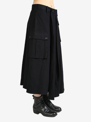 YOHJI YAMAMOTO REGULATION Women Wide Tuck Cargo Skirt