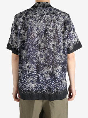 DRIES VAN NOTEN - Men Cotton Print Floral Embroidery Shirt