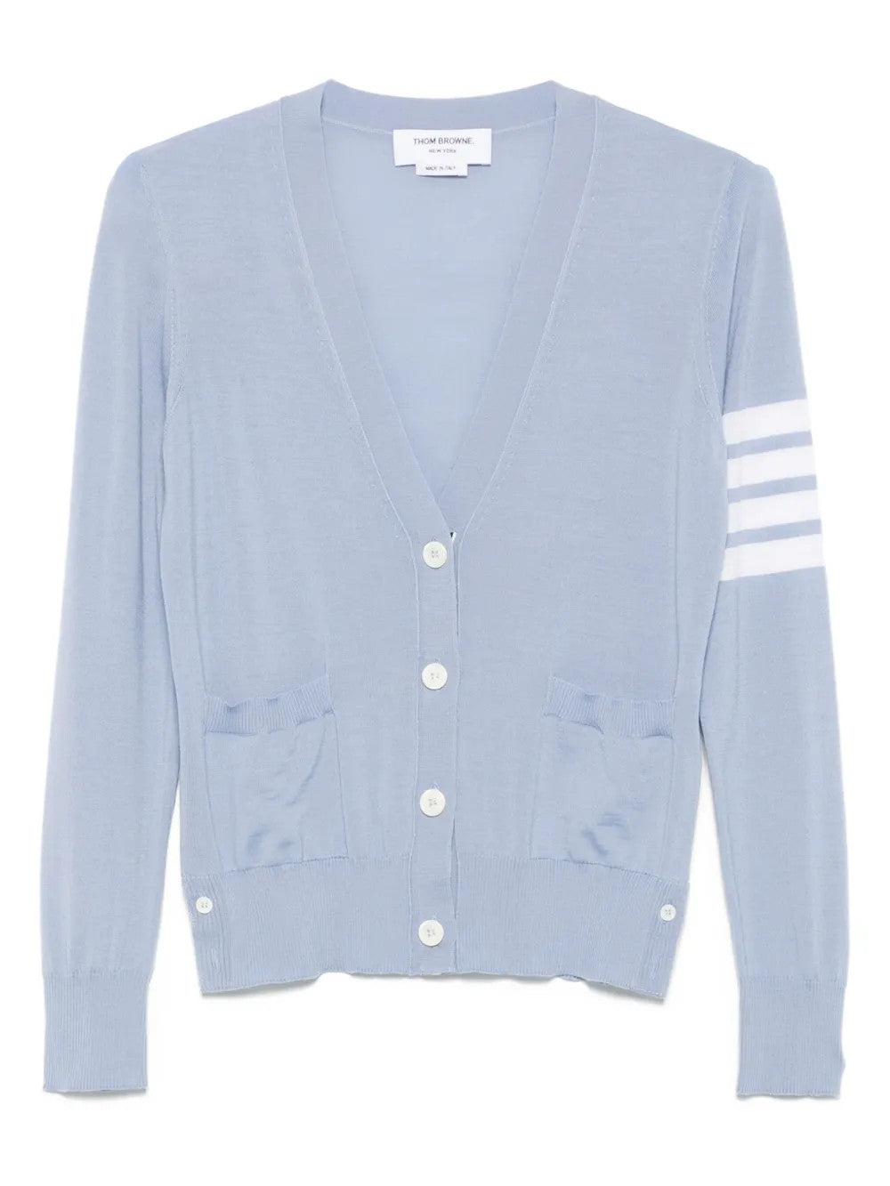 Blue knitwear, front view