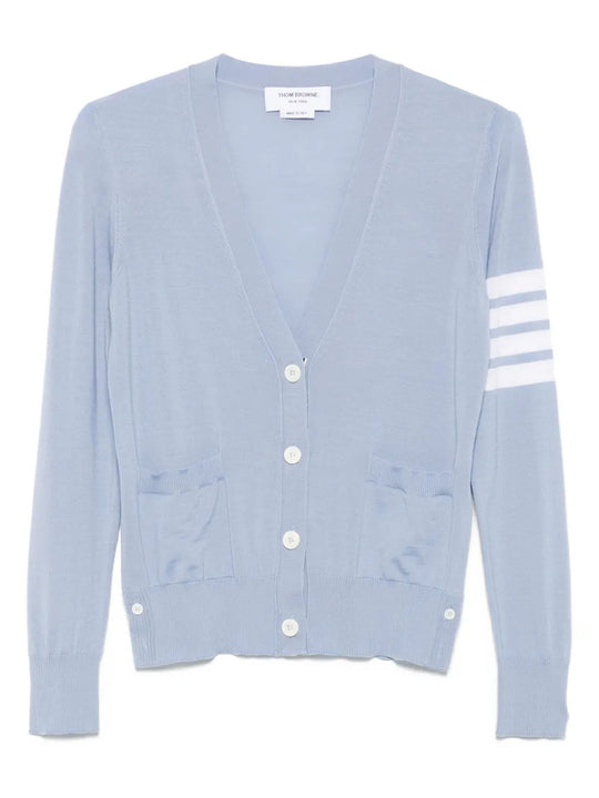 Blue knitwear, front view