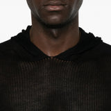 RICK OWENS - Men Sheer Hooded LS T-shirt