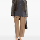 Brown jacket, full body view