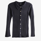 Navy shirt, front view