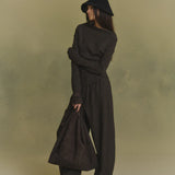 Brown pants, full body view